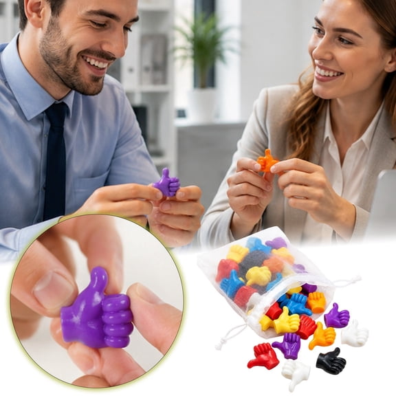 Colorful Thumbs Up Hand Gesture Resin Sculpture Motivational Desktop Figurine Cheer Up Tabletop Statue Office Home Shelf Decor