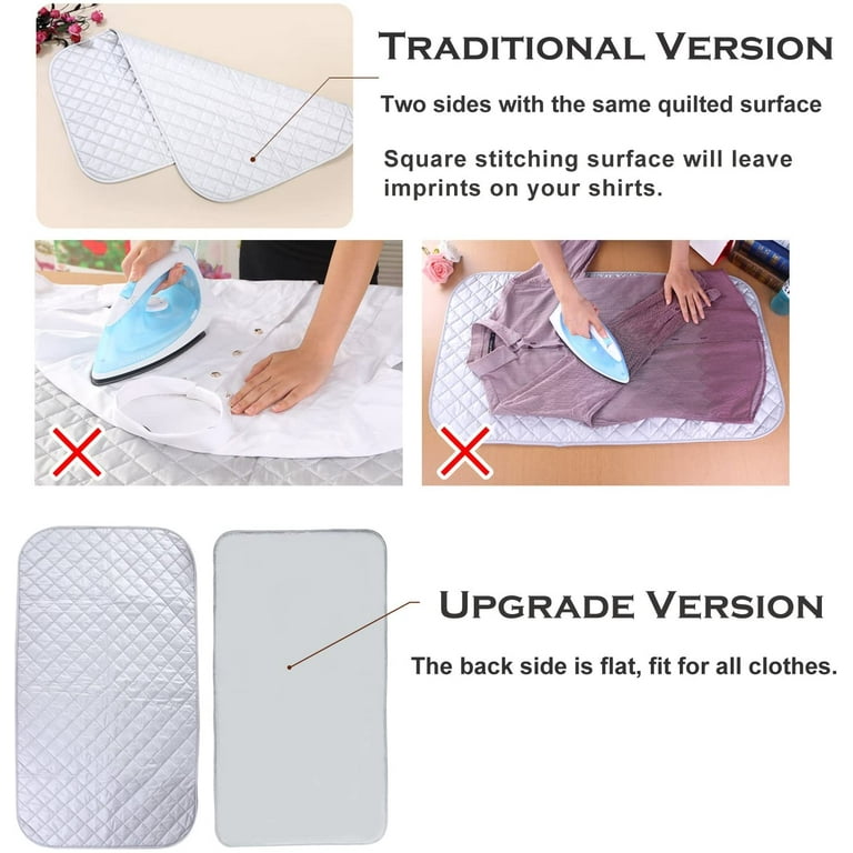 Heldig Ironing Mat Portable Travel Ironing Blanket Thickened Heat Resistant Ironing  Pad for Washing Machine Dryer Tabletop Countertop Small Ironing  Board(48x84cm)B 