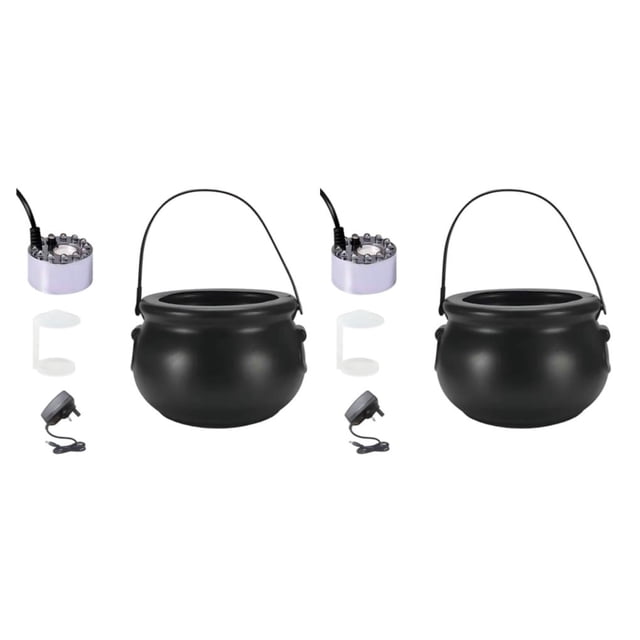Xingzhi Safe To Halloween Mist Maker With Changing LED Light For Kids Parties Easy To Plastic silver UK Plug 2Set