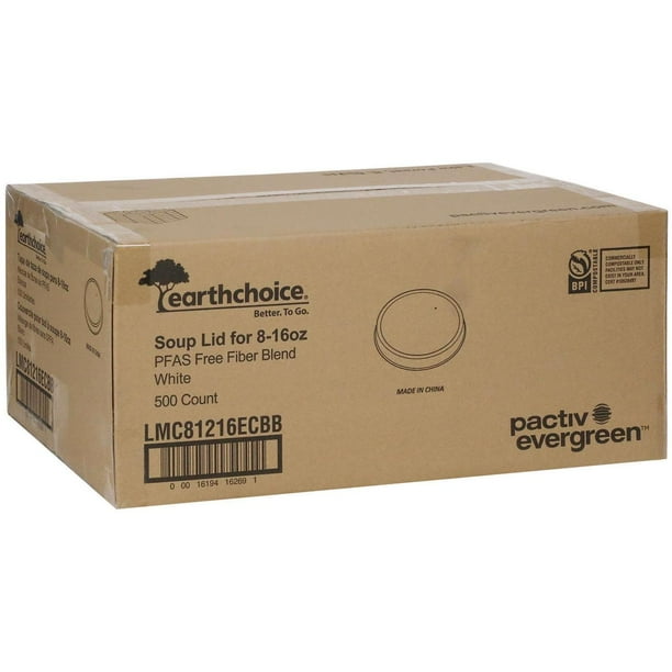 EarthChoice Compostable Soup Cup Lid, For 8-16 oz Soup Cups, 4 EarthChoice Compostable Soup Cup Lid, For 8-16 oz Soup Cups, 4