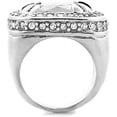 thumbnail image 2 of Silver Tone Synthetic Clear CZ Stone Men Rick Ross Hip Hop Style Ring (7), 2 of 4