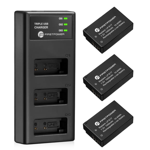 Batería y cargador FirstPower LP-E17 para Canon EOS RP, Rebel