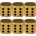 thumbnail image 1 of 6pcs Brass Craft Dices Simple Game Dice Props Solid Brass Craft Small Dices, 1 of 8