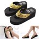 thumbnail image 2 of Glitter Sandals Glitter Platform Sandals Women Girls Shiny Sequins Non-slip 1 Pair, 2 of 4