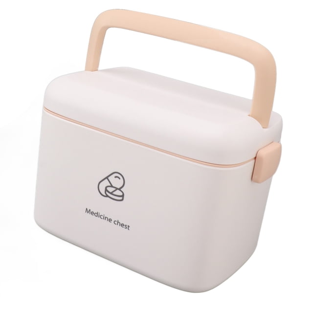 Medicine Box 2 Layers Large Medicine Storage Organizer Container Family Emergency Medicine Case with Removable Tray