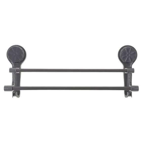 EXHUMKY Organizador De Toallas Con Doble Barra Y Ventosas Para Montaje Fácil Sin Herramientas Color