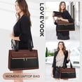 thumbnail image 2 of LOVEVOOK Laptop Bag for Women 15.6 Inch Tote Work Professional Leather Computer Briefcase Waterproof Handbag Shoulder Large Capacity Business Teacher Office Crossbody Purse, 2 of 6