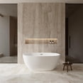 thumbnail image 2 of Juno 59" Freestanding Bathtub in White with Polished Chrome Drain and Overflow Trim, 2 of 8