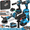 Electric drill+wrench+angle grinder+electric hamme, variant on DGB 21V Cordless Power Tool Combo Kit, Multi-Function Brushless Power Tools for Home Improvement, Construction & Auto Repair