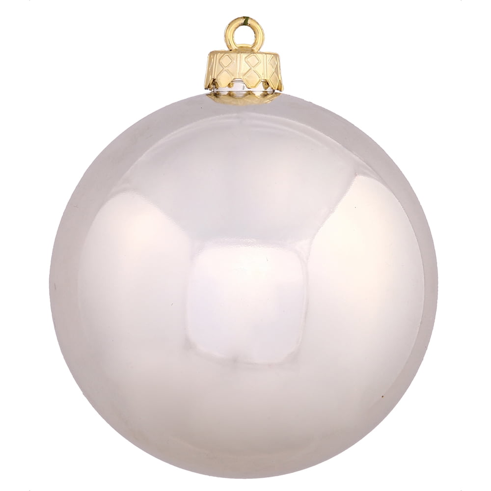 Shiny Champagne Gold Shatterproof Christmas Ball Ornament 2.75