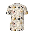 thumbnail image 6 of Rocae Cartoon Chickens for Men's Mesh Quick-Dry Short Sleeve Workout T-Shirt,Mens Crew Neck Tee Lightweight Soft Classic T Shirts X-Small, 6 of 9