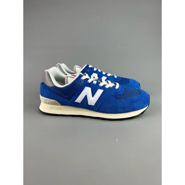 US 9.5 New Balance 574 Men's Blue White Casual Athletic Sneakers U574WL2