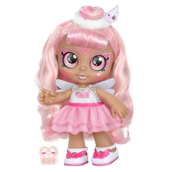Kindi Kids, Dress up Magic Angelina Wings Angel Baby Doll with Face Paint Reveal, Ages 3+