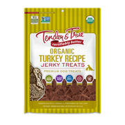 Angle View: Tender & True Organic Turkey Recipe Jerky Treat, 4 oz bag