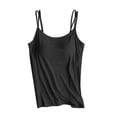 thumbnail image 1 of DPTALR Built In Bra Tank Tops For Women Summer Casual Strap Camisole Plus Size Padded Workout Tops, 1 of 6