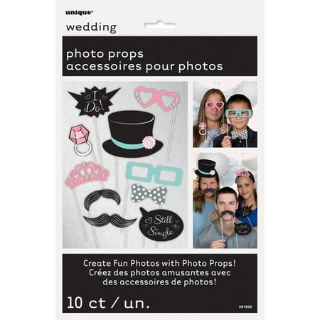 Wedding Photo Booth Props, 10pc