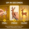 thumbnail image 4 of Glow Deer LED Reindeer for Wall Decoration, Backlit LED Reindeer Silhouette Holiday Wall Art, Christmas Wall Decor, Christmas Decorations Indoor for Farmhouse Style Christmas Home-6pcs, 4 of 8