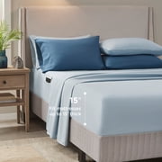 Regency Heights Full Size Comforter Sets, 9-Piece Bed in a Bag Full, Blue Bedding Comforter Set with Comforter, Flat Sheet, Fitted Sheet with Side Pockets