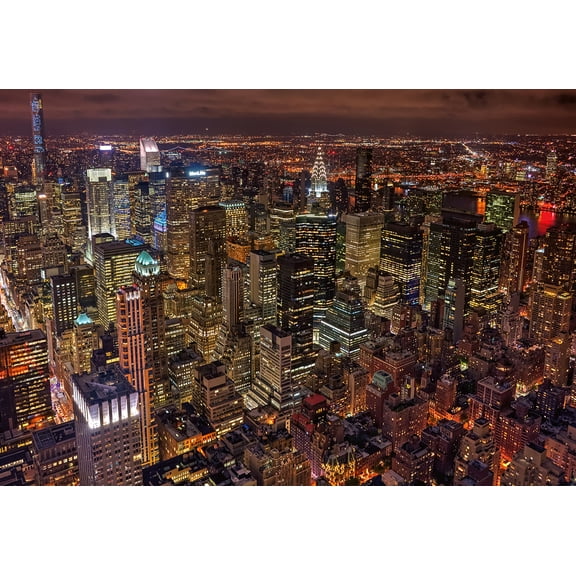 Ideal Décor Lights Of New York Wall Mural