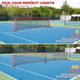 thumbnail image 2 of Portable Pickleball Net Set with Wheels, Regulation Size 22 FT & Half Court 11 FT, Steady Metal Frame Pickle Ball Net Set System with Carry Bag for Backyards, Driveways, and Garages, 2 of 3