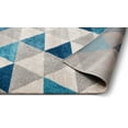 thumbnail image 2 of Well Woven Isometry Blue & Grey Modern Geometric Triangle Pattern 2 x 3 (2' x 3') Area Rug Soft Shed Free Easy to Clean Stain Resistant, 2 of 6