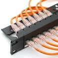 thumbnail image 5 of 3X 19Inch 1U Cabinet Rack Pass-Through 24 Port CAT6 Patch Panel RJ45 Cable Adapter Modular Frame, 5 of 7