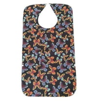 Pvc Super Large Waterproof Adult Dining Bib for Dining Elderly Bib Saliva Towel Black, Adult Bibs Clothing Protector Long Washable Reusable Bibs Waterproof Snap Closure