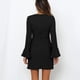 thumbnail image 4 of Vestido, Transpirable Manga Larga Dobladillo Irregular Cómodo Vestido De Mujer Cuello Redondo Para Trabajar Para Citas ANGGREK Otros, 4 of 8
