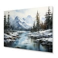 thumbnail image 2 of Designart "Canada Misty Mountain IV" Winter Landscape Metal Wall Art, 2 of 5