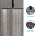 thumbnail image 7 of Kichae 16" Square Shower Head and Handheld Shower Combo with Bathroom Faucet Ceiling Mount in Matte Black, 7 of 7