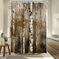thumbnail image 2 of Birch Tree Shower Curtain Rustic Bath Curtains Decor Sets Grommet with Hooks-72"W x 84"L (Pack of 1), 2 of 6