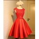thumbnail image 1 of Vestido corto de princesa para baile de graduación, sin mangas, hasta la rodilla, Formal, fiesta, vestidos de cóctel, apliques en la espalda, cremallera de encaje, vestido de regreso A casa, 1 of 5