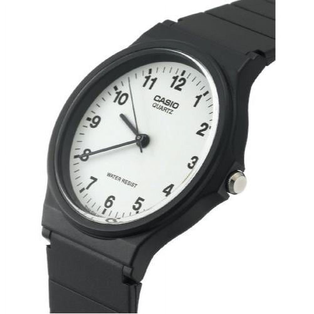 Casio Silver Dial Black Resin Men's Analog Watch MQ-24-7B3LLEF