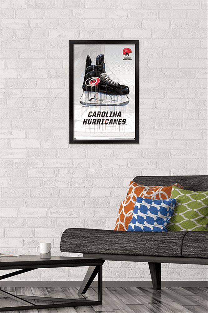 NHL Carolina Hurricanes - Drip Skate 21 Wall Poster, 14.725" x 22.375", Framed