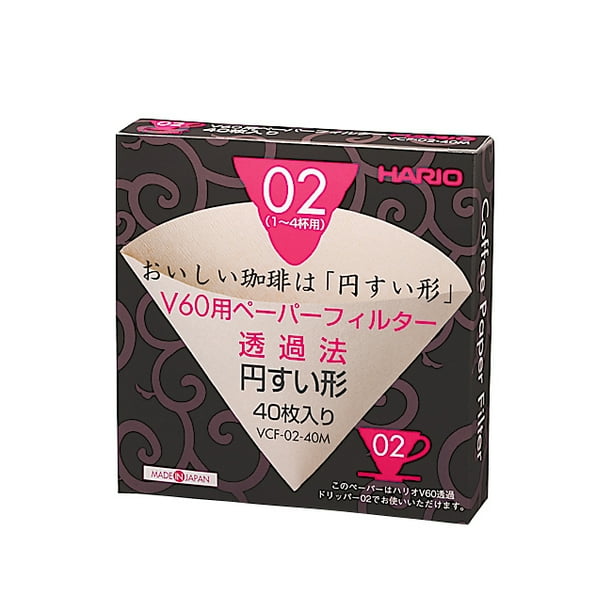 Hario V60 Paper Coffee Filters Vcf02 40m Natural Untabbed Walmart Com Walmart Com