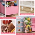 thumbnail image 4 of Kids Bookshelf and Toy Storage, 3 Tier Kids Book Shelf for Kid Rooms with Stuffed Animal Storage, Toy Storage Organizer, Stuffed Animals Zoo Storage Cage for Bedroom, Nursery, Playroom, 4 of 7