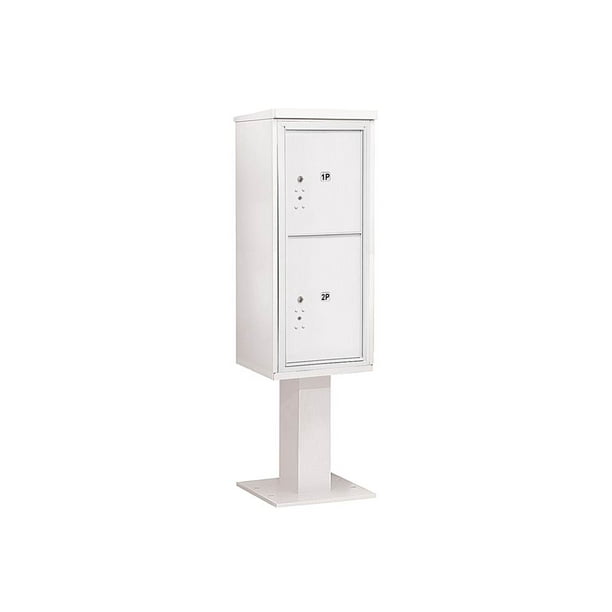 Stand Alone Parcel Locker Mailbox in White