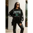 thumbnail image 6 of Women's Gameday Couture  Black New York Jets Velocity Relaxed Rhinestone Pullover Sweatshirt, 6 of 6