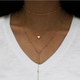 thumbnail image 2 of Langgg Fishbone chain, airplane chain, double-layer collarbone chain, neck chain, necklace, new multi-layer necklace accessory, 2 of 4