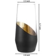 thumbnail image 3 of MyGift Black and Gold Plated Stemless Champagne Flute, Modern Party Drinking Glasses, 11 oz, Set of 4, 3 of 7