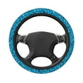 thumbnail image 3 of Haiem Blue Glitter Print Steering Wheel Cover 15 Inches for Women Men, Neoprene Anti-Slip Steering Wheel Grip Wrap Car Accessories Protective Case Cover for Vehicle Truck SUV, 3 of 8