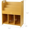 thumbnail image 4 of Kids Bookshelf Display Rack, Bookcase Toy Storage Organizer with 3-Tier Display Stand and 3 Bottom Compartments, 4 of 7