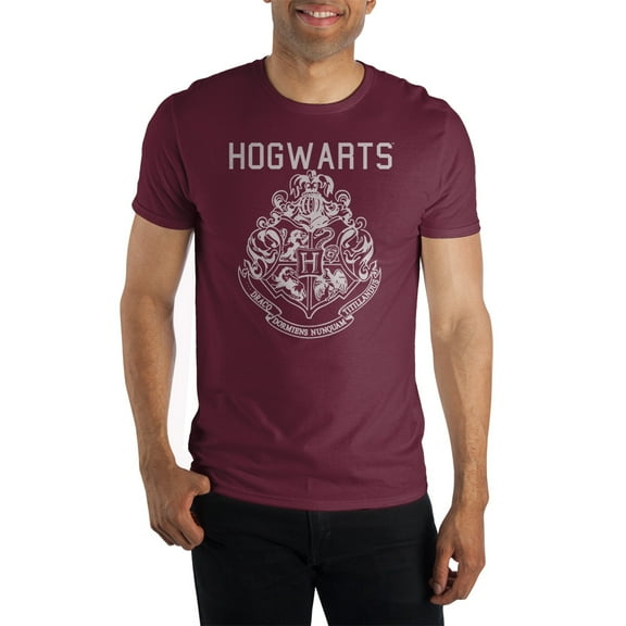 Hogwarts Crest Mens Short Sleeve Shirt-Medium