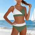 thumbnail image 5 of Purcolt Girls High Waisted Bikini Sets 2 Piece Color Block Swimsuits V Neck Adjustable Straps Bathing Suits Swimwear for Girl 5-16Y, 5 of 8