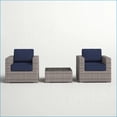 thumbnail image 5 of Patio Set 3-Piece 2-Person Fully Assembled Outdoor Seating with All-Weather Wicker, Sunbrella Cushions | Navy Blue | Wicker, 5 of 9