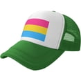 thumbnail image 1 of Pansexual Pride Flag Mesh Back Trucker Cap Baseball Cap, 1 of 8