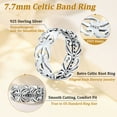 thumbnail image 5 of Suplight 925 Sterling Silver Retroc Celtic Knot Band Ring 8mm Irish Celtic Finger Ring for Women Men, 5 of 9