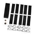 thumbnail image 1 of Kit de reparación de accesorios para trampolín (10 piezas): Hebilla triangular, gancho, color negro. Incluye piezas para fijar lona del trampolín., 1 of 8