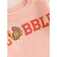 thumbnail image 7 of Suealasg Infant Baby Boy Girl Knit Sweater Thanksgiving Clothes Long Sleeve Turkey Embroidery Chunky Pullover Sweater 6M 1T 2T 3T Toddler Warm Fall Winter Sweater Top, 7 of 7