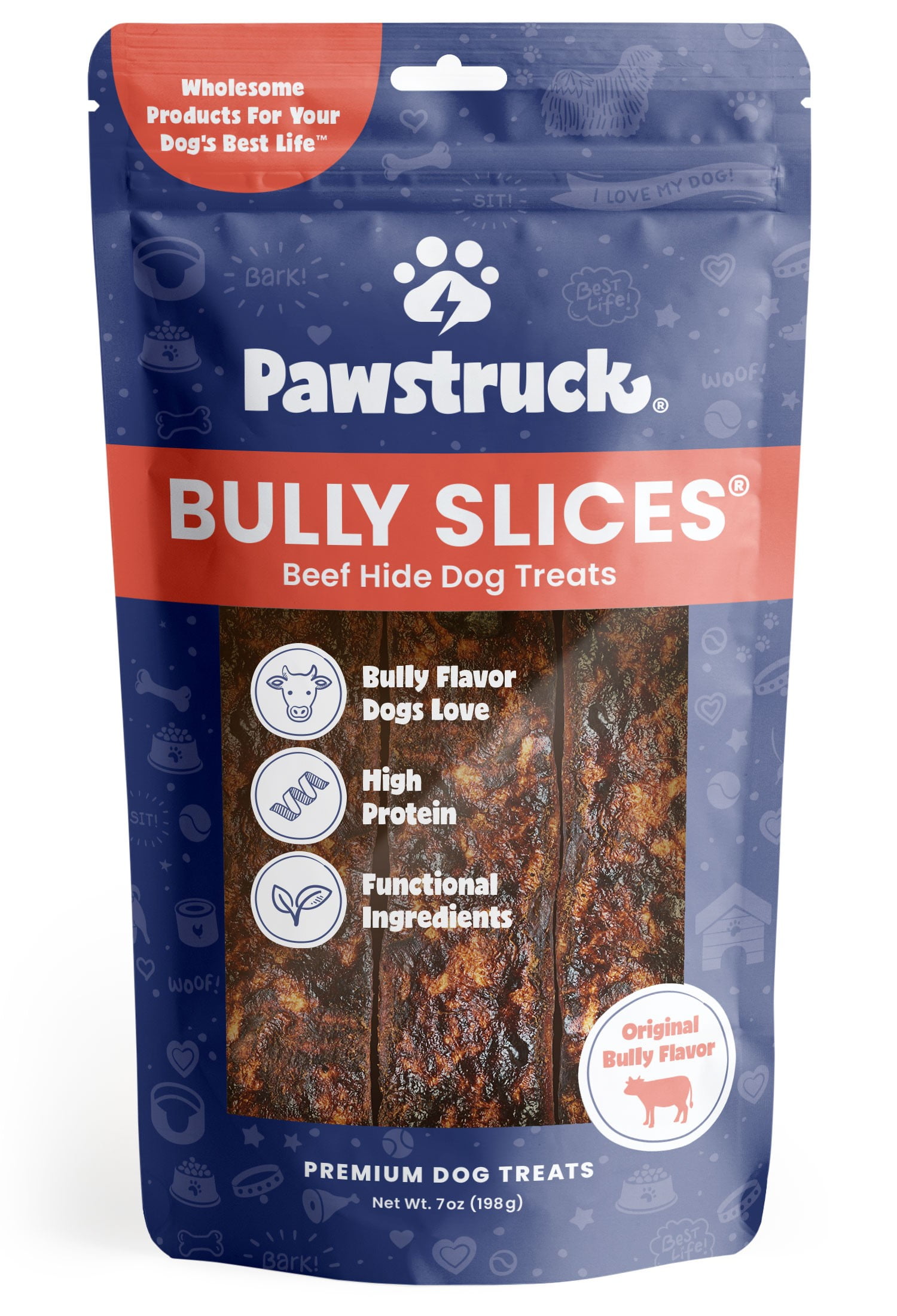 (5 pack) Pawstruck Bully Slices 7oz Bully Flavor